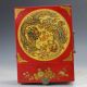 Chinese Antique Hand - Painted Dragon Motif Double - Deck Wooden Dressing Case C399 Boxes photo 5