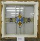 Old English Leaded Stained Glass Window Geometric Strip 18 