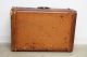 Vtg Antique Leather Suitcase Steamer Trunk Travel Wardrobe Prop Luggage Chest 1900-1950 photo 1