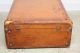 Vtg Antique Leather Suitcase Steamer Trunk Travel Wardrobe Prop Luggage Chest 1900-1950 photo 4