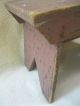 Vintage Primitive Painted Farm House Wooden Bench Milking Stool / Rustic Decor Unknown photo 3