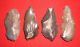 (4) Aterian Early Man Tools (30k To 80k Bp) Prehistoric African Arrowheads Neolithic & Paleolithic photo 1