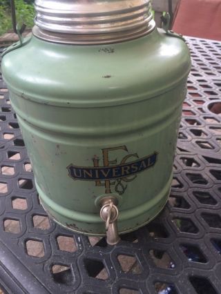 Landers,  Frary & Clark Universal Gallon Jug With Metal Spout Ceramic Lining Euc photo