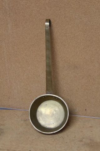 An Extremely Rare 18th C Decorated Dutch Brass Fireplace Or Hearth Ladle photo