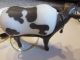 Vintage Cast Iron Art Glass Cow Table Lamp Cool/unique Lamps photo 5