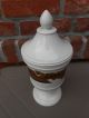 Antique Porcelain French Apothecary Pedestal Jar.  Xix Th C. Bottles & Jars photo 1