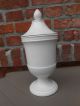 Antique Porcelain French Apothecary Pedestal Jar.  Xix Th C. Bottles & Jars photo 3