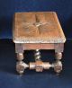 Antique Victorian Carved Oak Footstool With Barleytwist Stretcher 1800-1899 photo 3