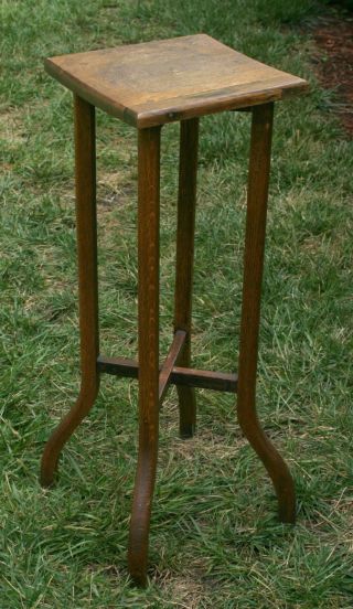 Vintage/antique Oak Plant Stand 29 Inches High photo