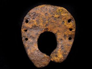 Extremely Rare Huge Roman Period Iron Horse Shoe,  Top, photo