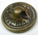 Antique Brass Button Asian Woman Holds Fan W/ Butterflies & Bamboo Paris Back Buttons photo 1