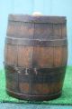 19thc Wooden Oak Whiskey Brandy Barrel Or Keg With Cast Iron Bands C1880s Other Antique Woodenware photo 2