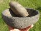 Stone Mortar (bowl) & Pestle,  Columbia River,  Near The Dalles,  Oregon Native American photo 1