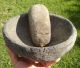 Stone Mortar (bowl) & Pestle,  Columbia River,  Near The Dalles,  Oregon Native American photo 2