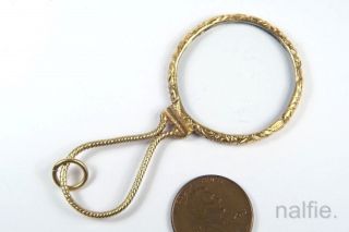 Antique English Late Georgian Gold Cased Quizzer / Magnifying Glass C1820 photo