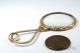 Antique English Late Georgian Gold Cased Quizzer / Magnifying Glass C1820 Optical photo 1