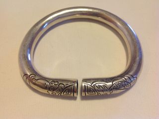 Antique Silver Chinese Deco Bracelet (m1257) photo
