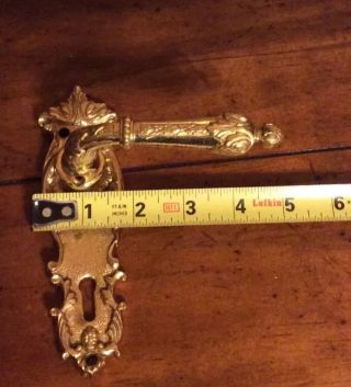 Sherle Wagner Solid Cast Brass Door Levers Handles Knobs Ornate Rococo photo