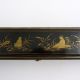 19th Century Chinese Export Black Lacquer Handpainted Fan In Fitted Box Ornaments photo 9