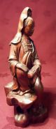 Vintage Carved Wood Quan Yin (guan Yin,  Kwan Yin) - Chinese Goddess Of Mercy Other Antique Chinese Statues photo 1