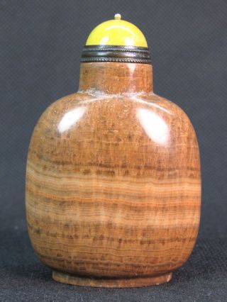 Chinese Natural Yellow Banded Jasper Snuff Bottle photo