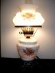 Gone With The Wind Lamp Electric Parlor Lamp Floral Bouquet White Puffy Roses Lamps photo 1