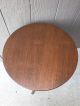 Antique Round Wood Accent Table Vintage Drum Side 3 Legs Claw Feet 1900-1950 photo 1