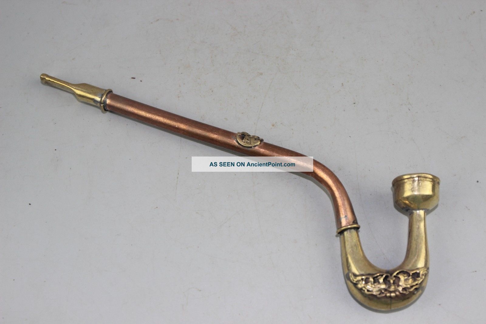 Chinese Bronze Rohr Pipe Smoke Other Antique Chinese Statues photo