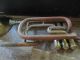 Early Antique Vintage Brass Musical Instrument In Old Wood Coffin Case Estate Wind photo 4