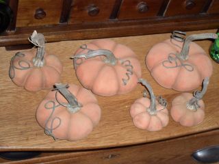 Primitive Grungy Halloween Pumpkin Fall Decorations Decor Country Bowlfillers photo