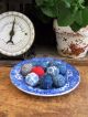 Tiny Antique Tin Doll Plate With Old Christmas Photo Print Sisters Primitives photo 3