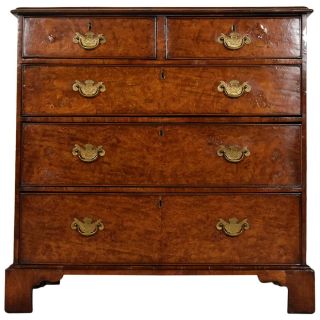 Gorgeous Late 18th Century English Mahogany George Ii Chest Of Drawers Very Good photo