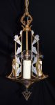 Vtg Art Deco Cast Metal Chandelier Ceiling Fixture 1920 ' S Chandeliers, Fixtures, Sconces photo 2