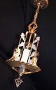 Vtg Art Deco Cast Metal Chandelier Ceiling Fixture 1920 ' S Chandeliers, Fixtures, Sconces photo 3
