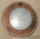 Prim Antique Hand Worked Copper Washed Tin Plate W/ Rolled Edge & Hanging Ring Primitives photo 2