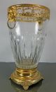 Post - 1940 Cut Glass Vase Gold Gilded Ormolu And Metal France Vases photo 3