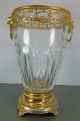 Post - 1940 Cut Glass Vase Gold Gilded Ormolu And Metal France Vases photo 4