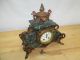 C1890 A.  D.  Mougin French Ormolu Mantle Clock Marble Gilded Ornate Porcelain Dial Clocks photo 8