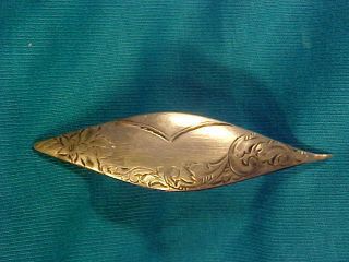 Victorian Sterling Silver Tatting Shuttle - Nussbaum Hunold Dated 1916 Xmas Gift photo