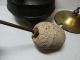 Smelting Smudge Pot & Pumice Stone Wand Cast Iron & Brass Primitive Vintage Hearth Ware photo 4