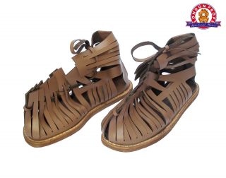 Roman Legion Leather Sandal - Roman Caliga Size 9 Sandal - Brown Colour photo