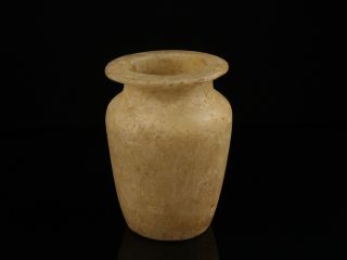 An Egyptian Old Kingdom Baluster Form Alabaster Jar. photo
