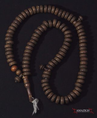 Old Chaplet Tasbih - Cedar Wood Beads – North Morocco photo