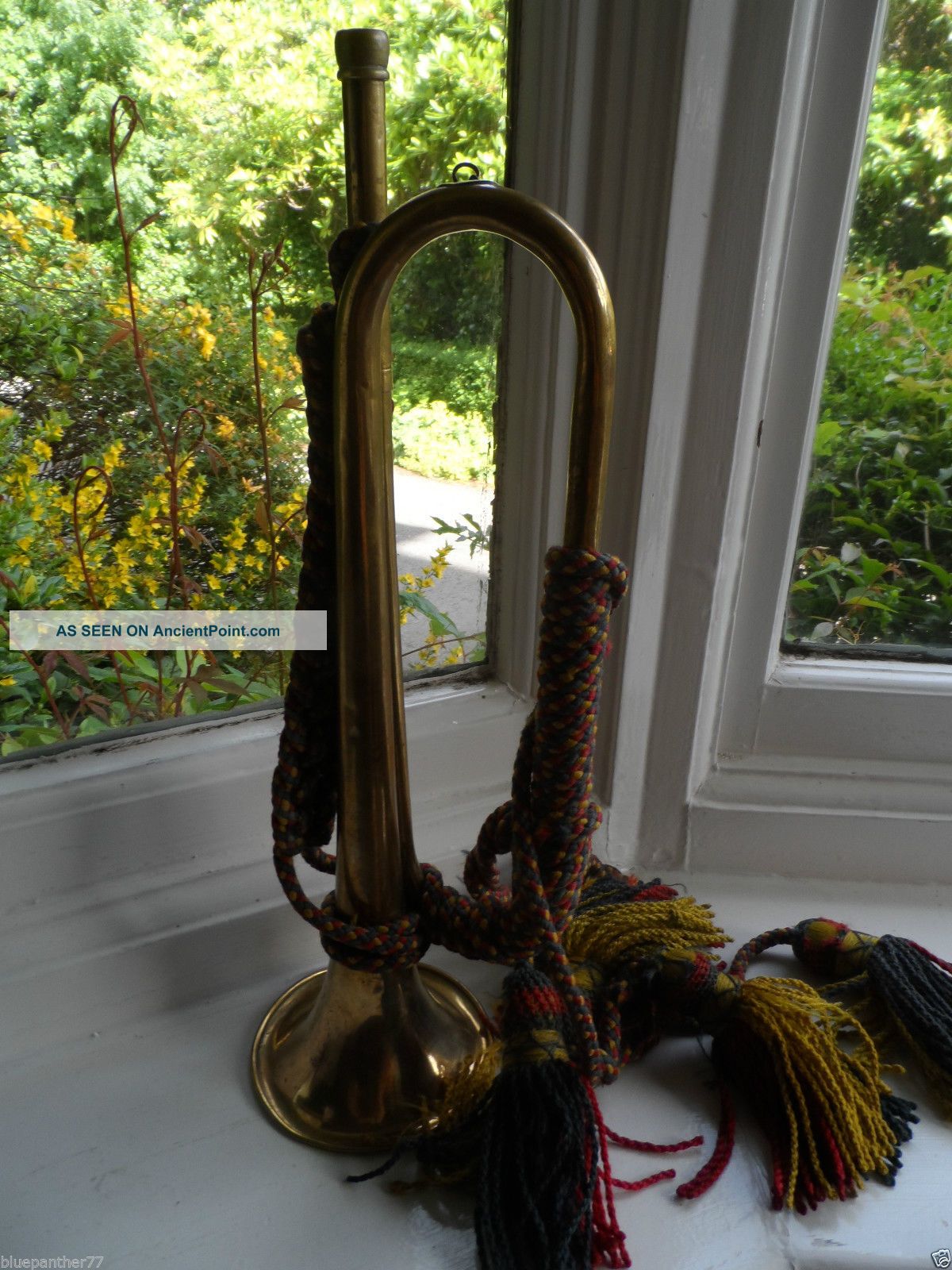 Vintage Army Brass Bugle? With Military Cord Brass photo