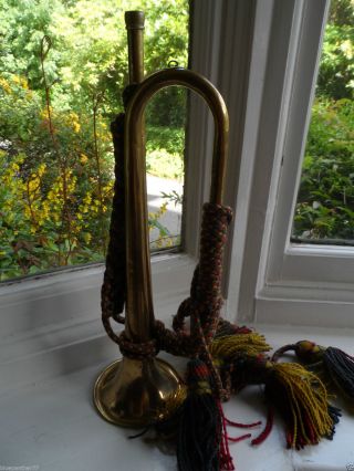 Vintage Army Brass Bugle? With Military Cord photo