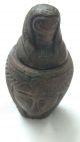 Ancient Egyptian Faience Canopic Jar 89.  8 Gm 300 Bc Rare Egyptian photo 3