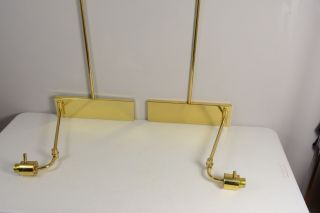 Pair 2 Frederic Cooper Brass Swing Arm Wall Sconce Mount Lamps Vtg.  Mid Century photo