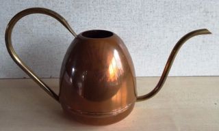 Art Deco Style Copper & Brass Indoor Plant Watering Can photo