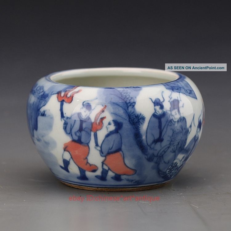 Blue And White Porcelain Vase Antique Asian Glaze Pattern Pen Wash Davydenko Other Chinese Antiques photo