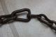 Antique Iron Chain Leg Shackles With Two Padlock,  Two Keys Very Rare Other Ethnographic Antiques photo 9